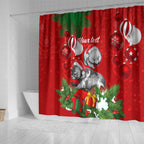 personalised-wombat-lover-shower-curtain-australia-merry-christmas-aboriginal