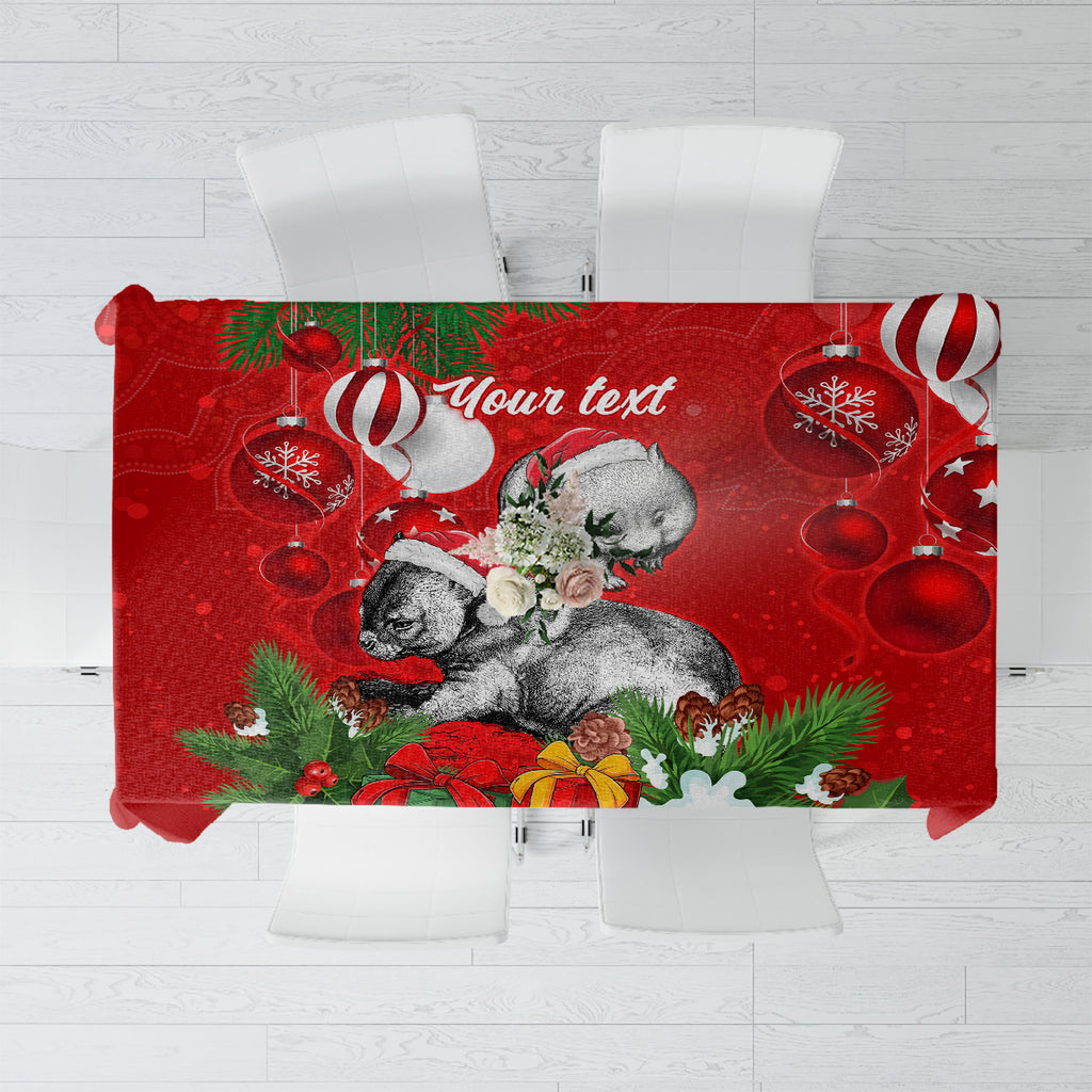 personalised-wombat-lover-tablecloth-australia-merry-christmas-aboriginal