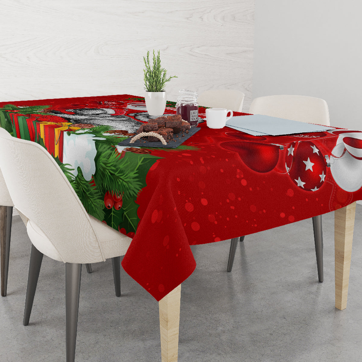 personalised-wombat-lover-tablecloth-australia-merry-christmas-aboriginal
