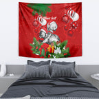 personalised-wombat-lover-tapestry-australia-merry-christmas-aboriginal