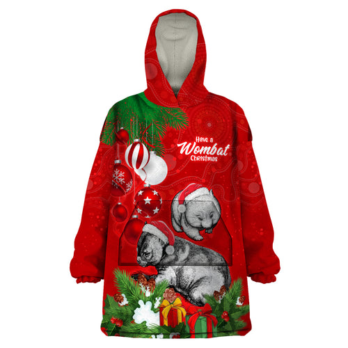 personalised-wombat-lover-wearable-blanket-hoodie-australia-merry-christmas-aboriginal