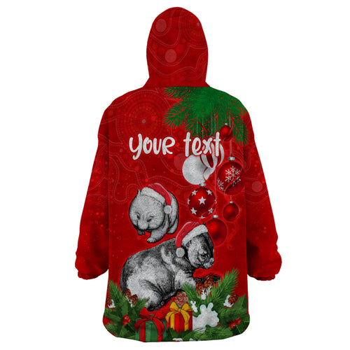 personalised-wombat-lover-wearable-blanket-hoodie-australia-merry-christmas-aboriginal