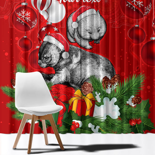 personalised-wombat-lover-window-curtain-australia-merry-christmas-aboriginal