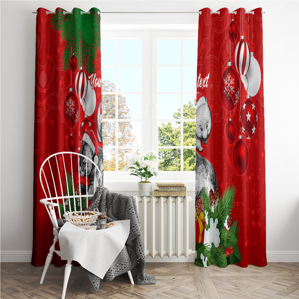personalised-wombat-lover-window-curtain-australia-merry-christmas-aboriginal