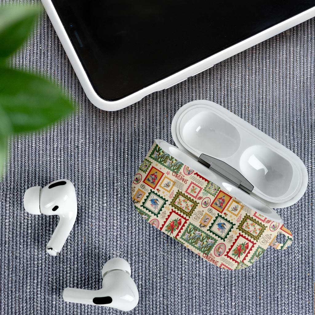 Aussie Birds Christmas La La Land AirPods Case Beige Vintage Stamp Edition - Aussie Hoodie