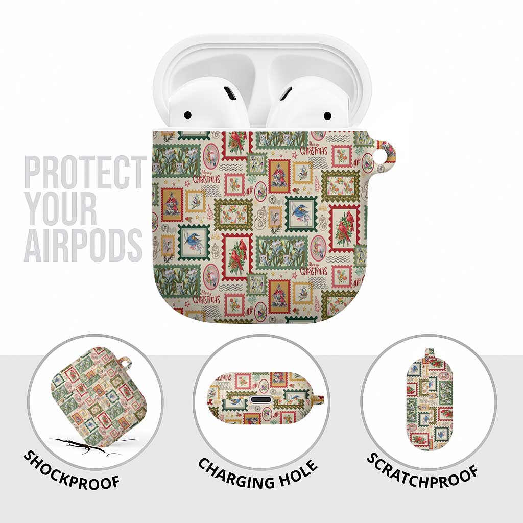 Aussie Birds Christmas La La Land AirPods Case Beige Vintage Stamp Edition - Aussie Hoodie