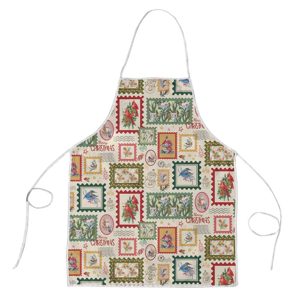 Aussie Birds Christmas La La Land Apron Beige Vintage Stamp Edition - Aussie Hoodie