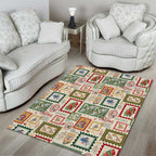 Aussie Birds Christmas La La Land Area Rug Beige Vintage Stamp Edition - Aussie Hoodie