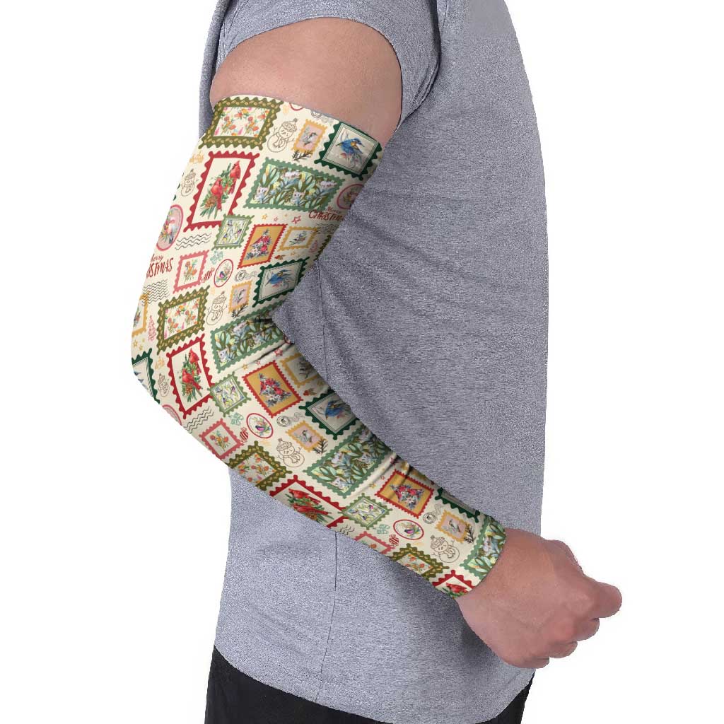 Aussie Birds Christmas La La Land Arm Sleeves Beige Vintage Stamp Edition - Aussie Hoodie