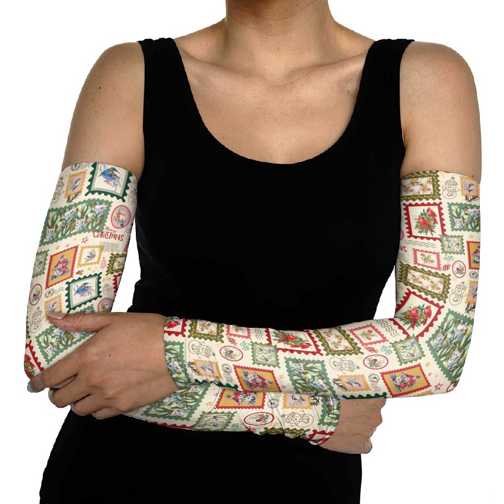 Aussie Birds Christmas La La Land Arm Sleeves Beige Vintage Stamp Edition - Aussie Hoodie
