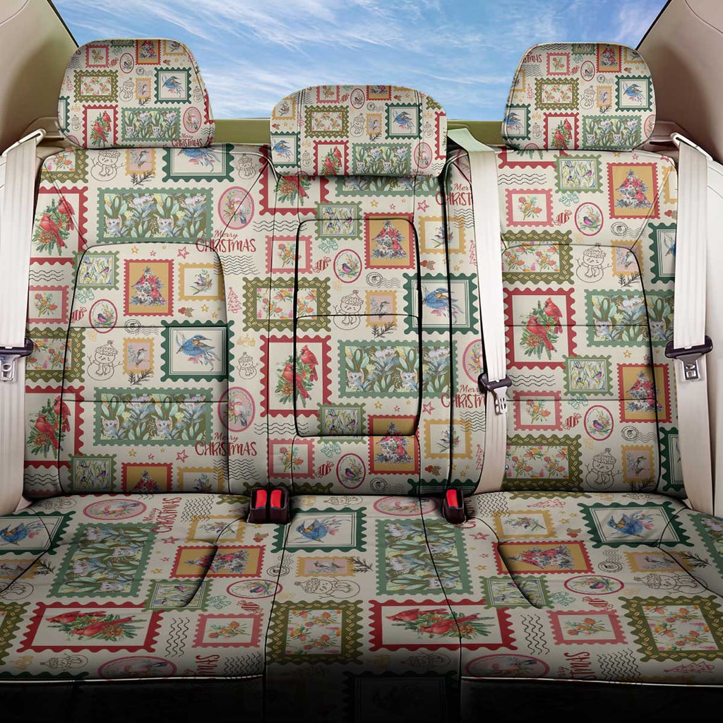 Aussie Birds Christmas La La Land Back Car Seat Cover Beige Vintage Stamp Edition - Aussie Hoodie