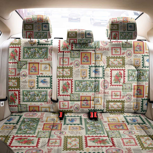 Aussie Birds Christmas La La Land Back Car Seat Cover Beige Vintage Stamp Edition - Aussie Hoodie