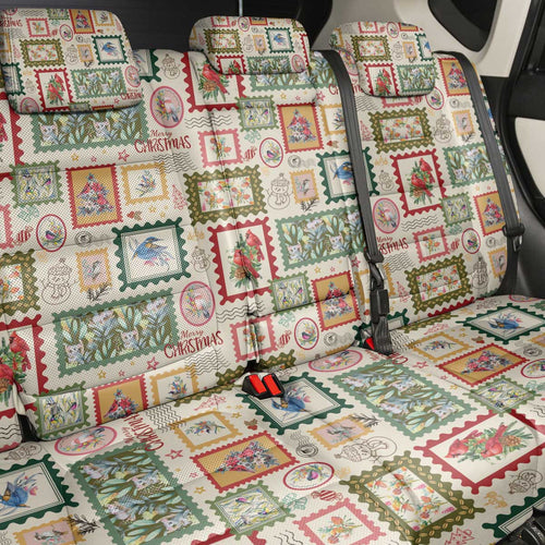 Aussie Birds Christmas La La Land Back Car Seat Cover Beige Vintage Stamp Edition - Aussie Hoodie