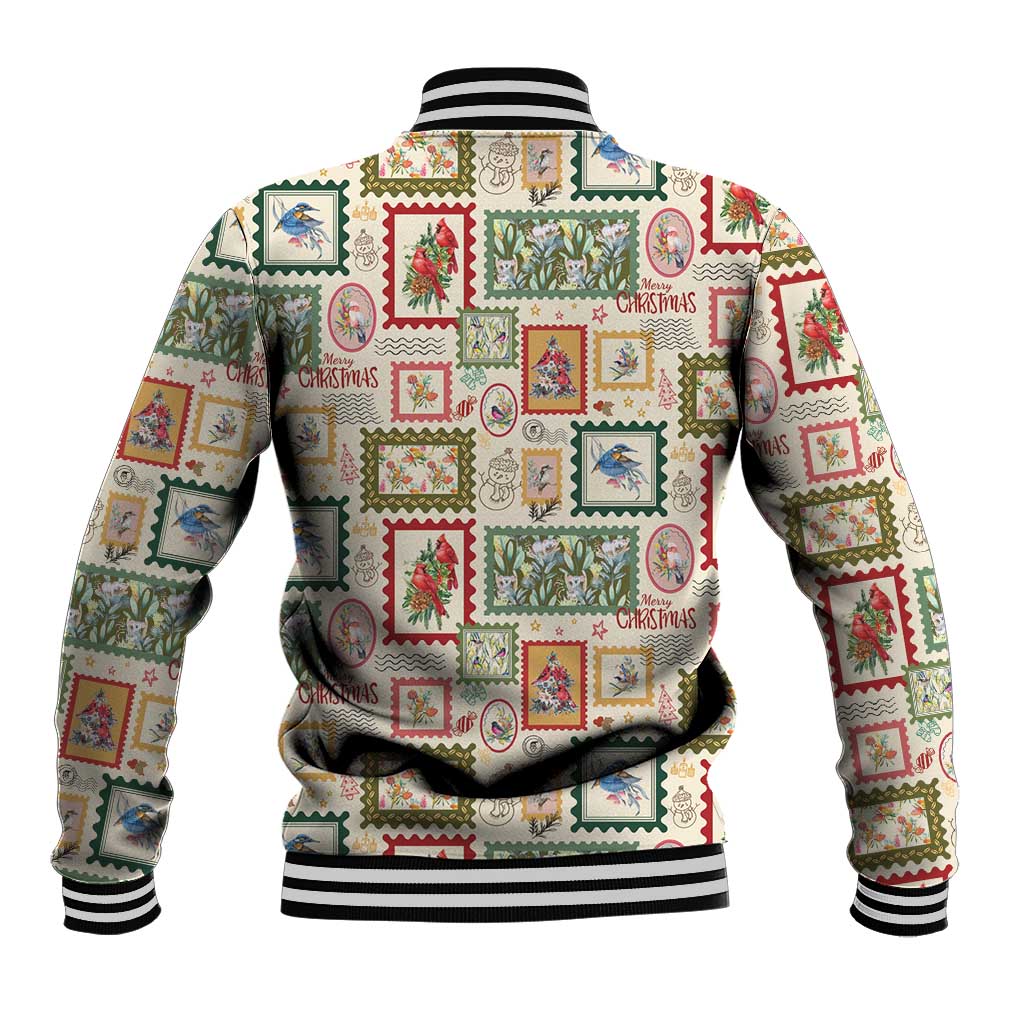 Aussie Birds Christmas La La Land Baseball Jacket Beige Vintage Stamp Edition - Aussie Hoodie