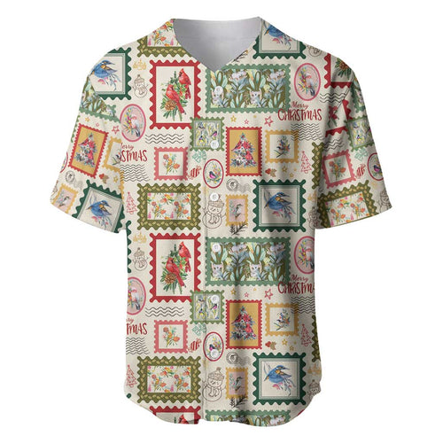 Aussie Birds Christmas La La Land Baseball Jersey Beige Vintage Stamp Edition - Aussie Hoodie