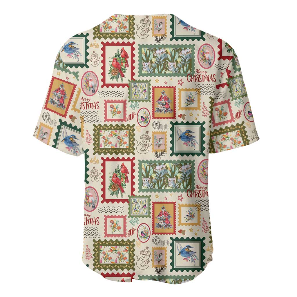 Aussie Birds Christmas La La Land Baseball Jersey Beige Vintage Stamp Edition - Aussie Hoodie