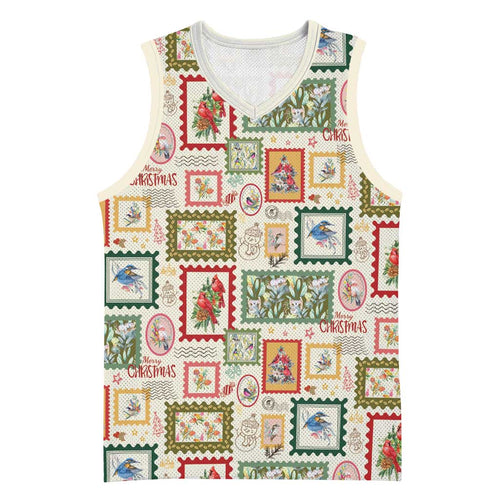 Aussie Birds Christmas La La Land Basketball Jersey Beige Vintage Stamp Edition - Aussie Hoodie