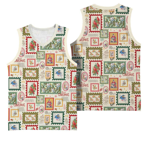 Aussie Birds Christmas La La Land Basketball Jersey Beige Vintage Stamp Edition - Aussie Hoodie