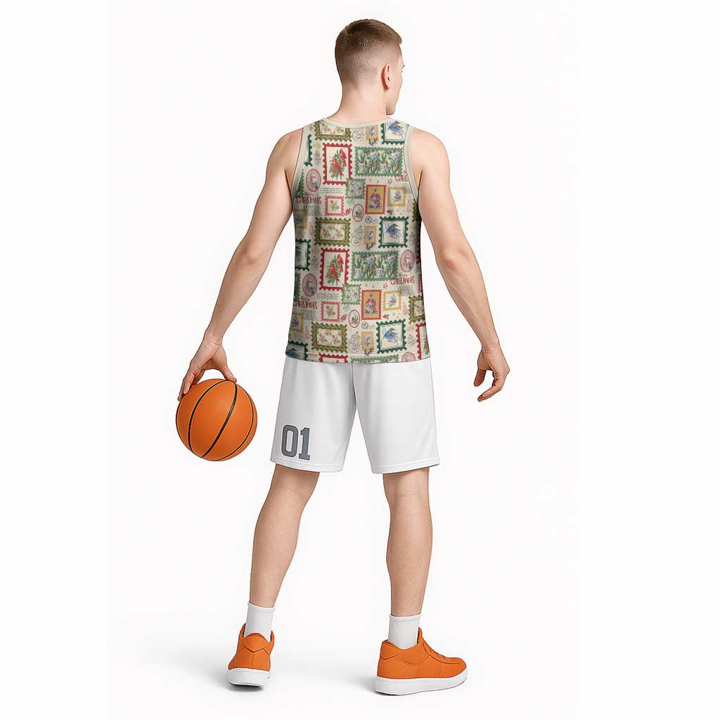 Aussie Birds Christmas La La Land Basketball Jersey Beige Vintage Stamp Edition - Aussie Hoodie