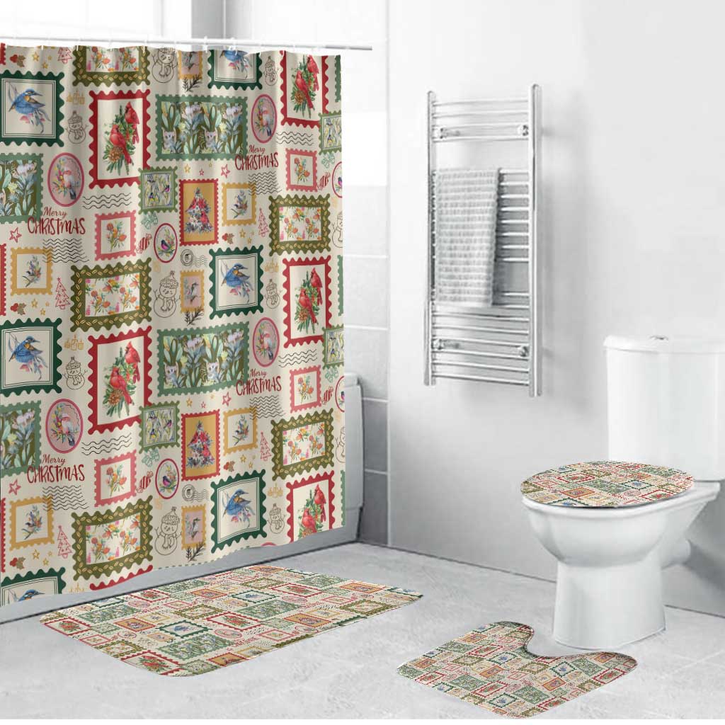Aussie Birds Christmas La La Land Bathroom Set Beige Vintage Stamp Edition - Aussie Hoodie