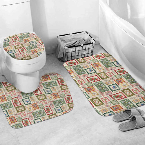 Aussie Birds Christmas La La Land Bathroom Set Beige Vintage Stamp Edition - Aussie Hoodie