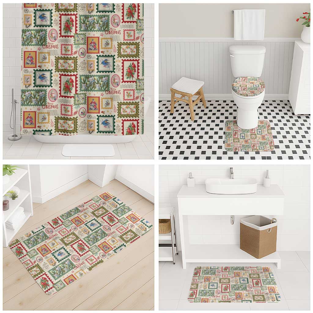 Aussie Birds Christmas La La Land Bathroom Set Beige Vintage Stamp Edition - Aussie Hoodie
