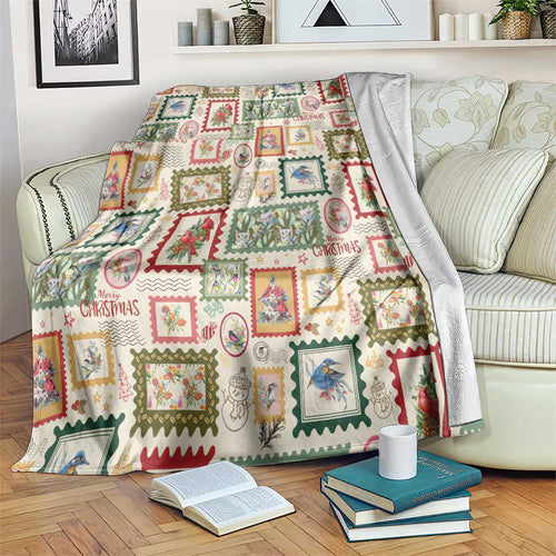 Aussie Birds Christmas La La Land Blanket Beige Vintage Stamp Edition - Aussie Hoodie