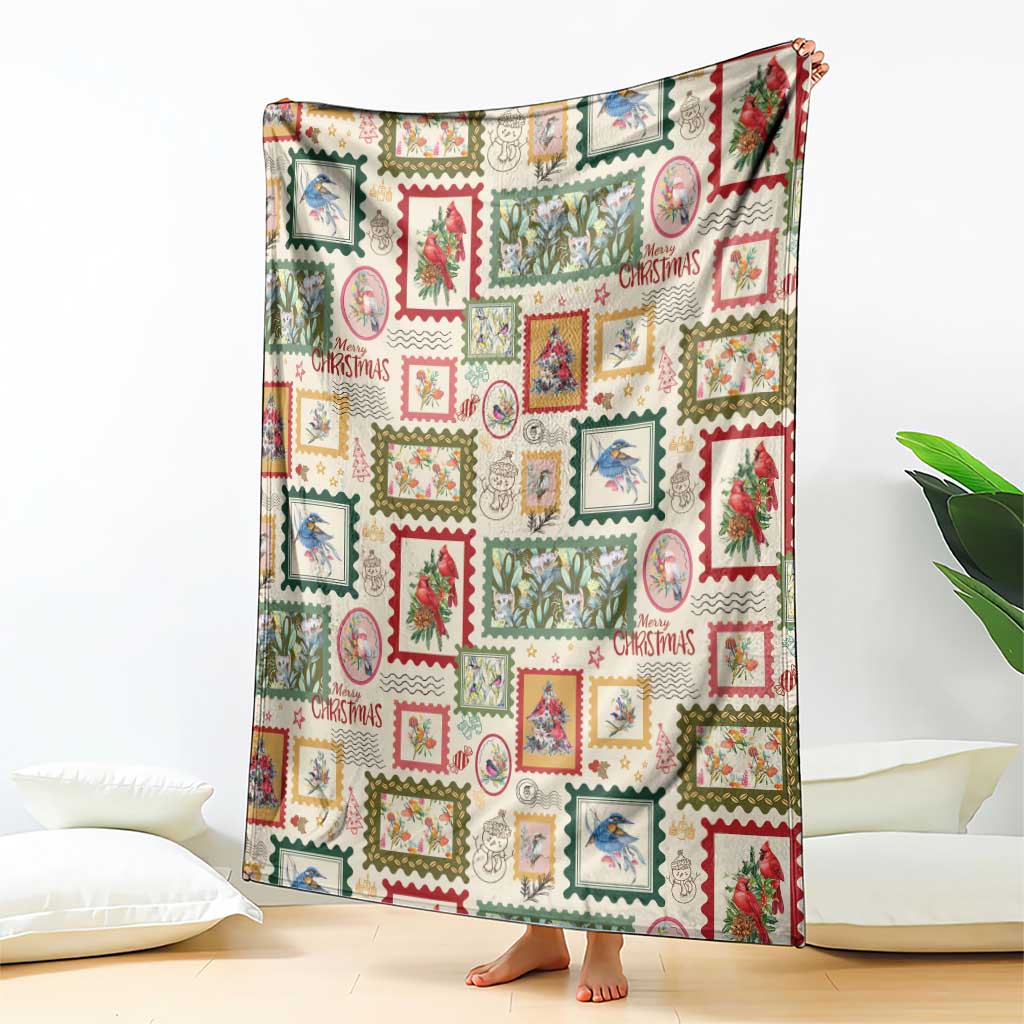 Aussie Birds Christmas La La Land Blanket Beige Vintage Stamp Edition - Aussie Hoodie