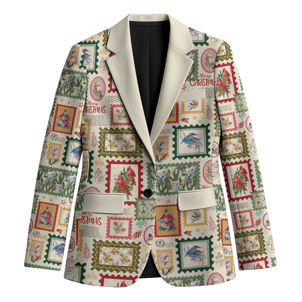 Aussie Birds Christmas La La Land Blazer Beige Vintage Stamp Edition - Aussie Hoodie