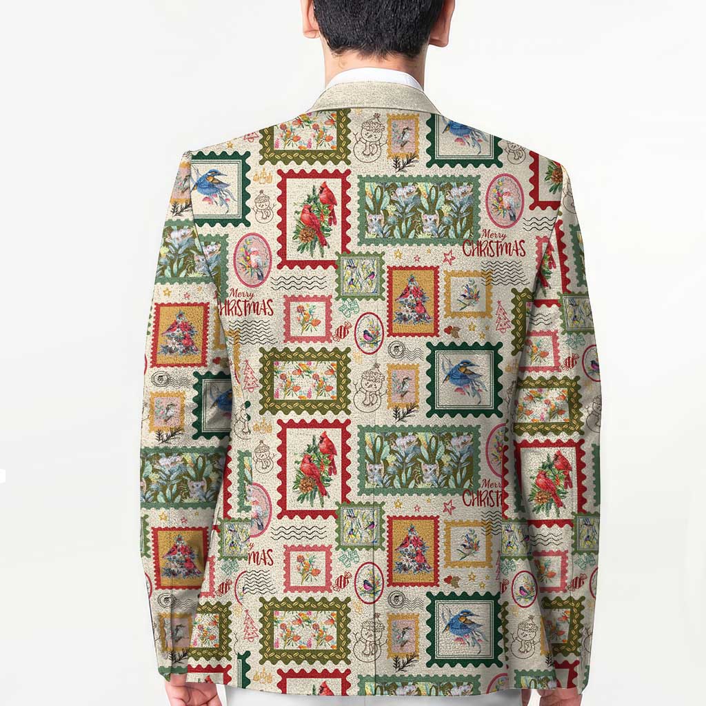 Aussie Birds Christmas La La Land Blazer Beige Vintage Stamp Edition - Aussie Hoodie