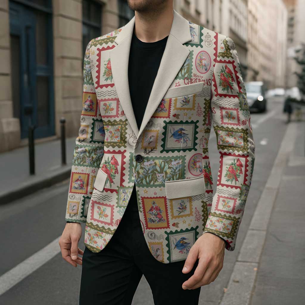 Aussie Birds Christmas La La Land Blazer Beige Vintage Stamp Edition - Aussie Hoodie