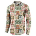 Aussie Birds Christmas La La Land Button Sweatshirt Beige Vintage Stamp Edition - Aussie Hoodie