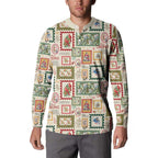Aussie Birds Christmas La La Land Button Sweatshirt Beige Vintage Stamp Edition - Aussie Hoodie