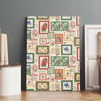 Aussie Birds Christmas La La Land Canvas Wall Art Beige Vintage Stamp Edition - Aussie Hoodie