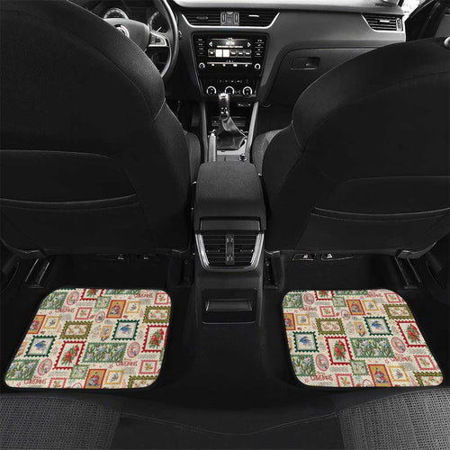 Aussie Birds Christmas La La Land Car Mats Beige Vintage Stamp Edition - Aussie Hoodie