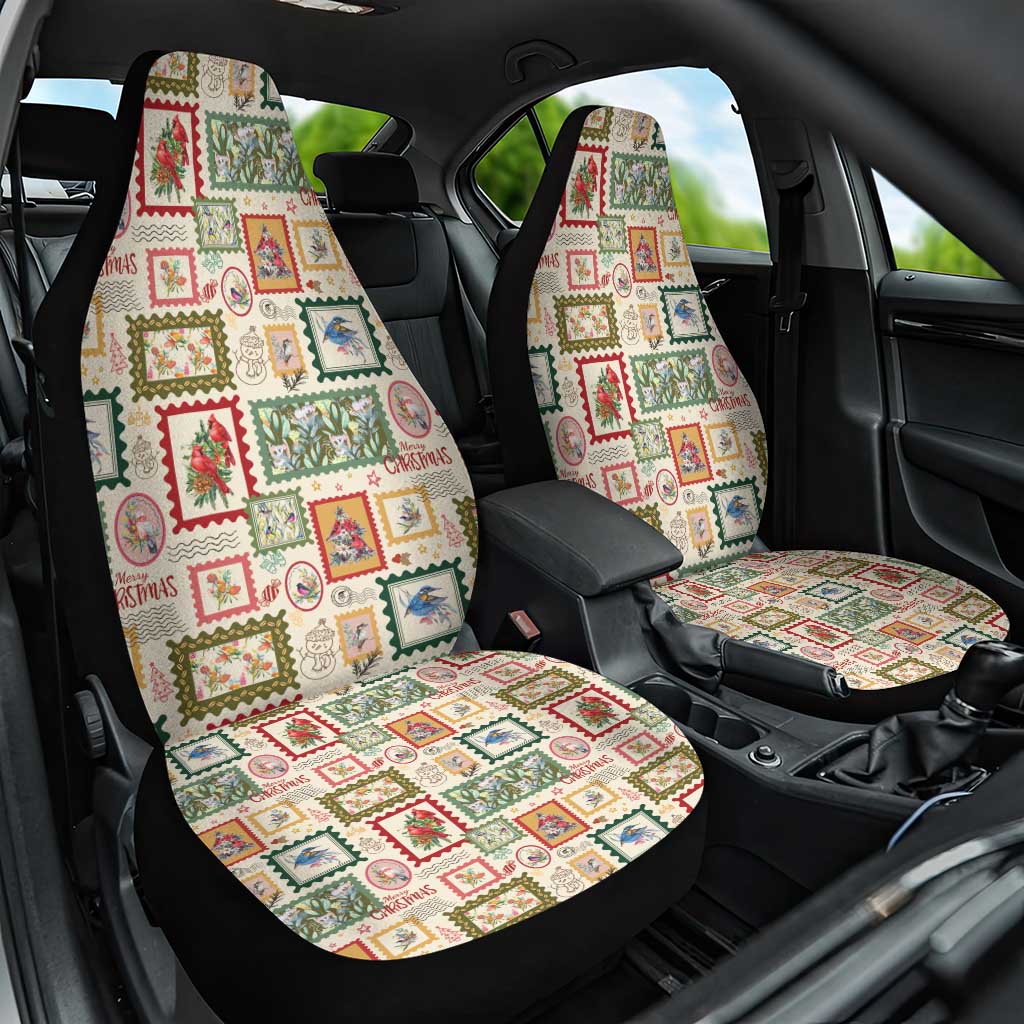 Aussie Birds Christmas La La Land Car Seat Cover Beige Vintage Stamp Edition - Aussie Hoodie