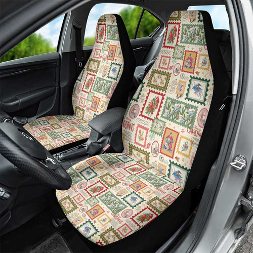 Aussie Birds Christmas La La Land Car Seat Cover Beige Vintage Stamp Edition - Aussie Hoodie
