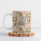 Aussie Birds Christmas La La Land Ceramic Mug Beige Vintage Stamp Edition - Aussie Hoodie
