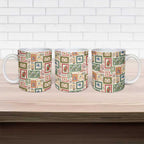 Aussie Birds Christmas La La Land Ceramic Mug Beige Vintage Stamp Edition - Aussie Hoodie