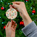 Aussie Birds Christmas La La Land Ceramic Ornament Beige Vintage Stamp Edition - Aussie Hoodie