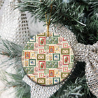 Aussie Birds Christmas La La Land Ceramic Ornament Beige Vintage Stamp Edition - Aussie Hoodie