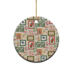 Aussie Birds Christmas La La Land Ceramic Ornament Beige Vintage Stamp Edition - Aussie Hoodie