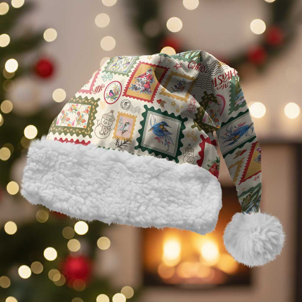 Aussie Birds Christmas La La Land Christmas Santa Hat Beige Vintage Stamp Edition - Aussie Hoodie