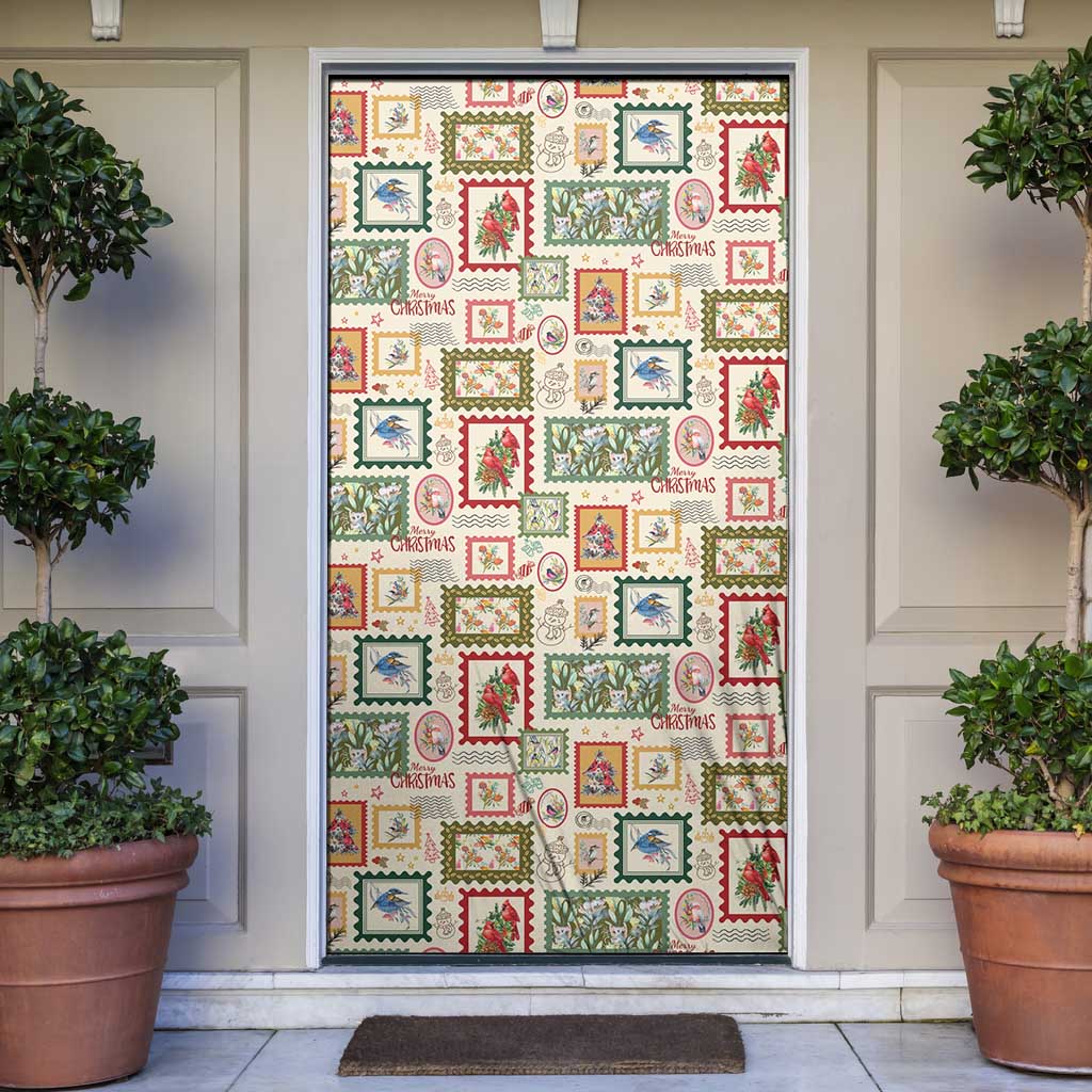 Aussie Birds Christmas La La Land Door Cover Beige Vintage Stamp Edition - Aussie Hoodie