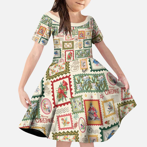 Aussie Birds Christmas La La Land Family Matching Mermaid Dress and Hawaiian Shirt Beige Vintage Stamp Edition - Aussie Hoodie