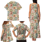 Aussie Birds Christmas La La Land Family Matching Tank Maxi Dress and Hawaiian Shirt Beige Vintage Stamp Edition - Aussie Hoodie