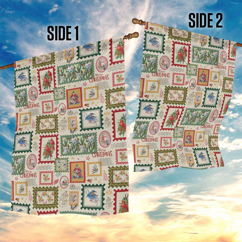 Aussie Birds Christmas La La Land Garden Flag Beige Vintage Stamp Edition - Aussie Hoodie