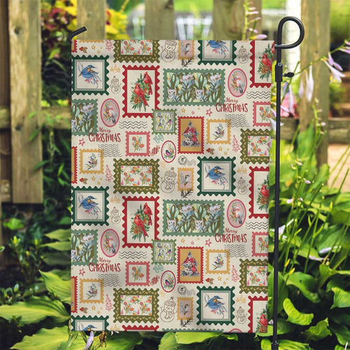 Aussie Birds Christmas La La Land Garden Flag Beige Vintage Stamp Edition - Aussie Hoodie