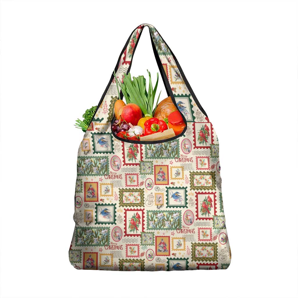 Aussie Birds Christmas La La Land Grocery Bag Beige Vintage Stamp Edition - Aussie Hoodie