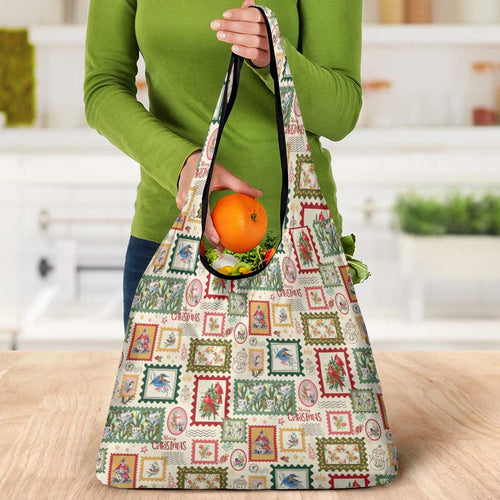 Aussie Birds Christmas La La Land Grocery Bag Beige Vintage Stamp Edition - Aussie Hoodie
